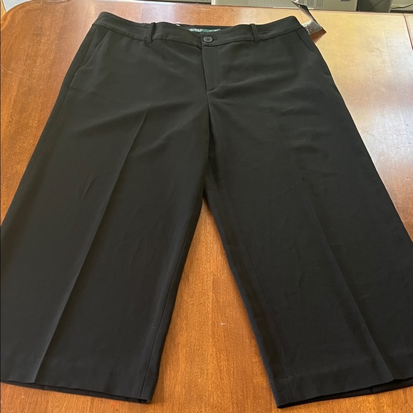 Lauren Ralph Lauren black crop dress pants size 12 petite new - Picture 1 of 14